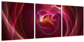 Tablou - Linii ușoare (cu ceas) (90x30 cm)