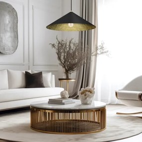 Lustră pe cablu FUJI 1xE27/60W/230V d. 70 cm negru/auriu