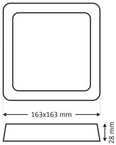 Plafonieră LED/12W/230V 2700K