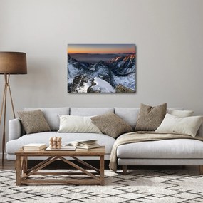 Tablou - Răsărit de soare în munți (70x50 cm)