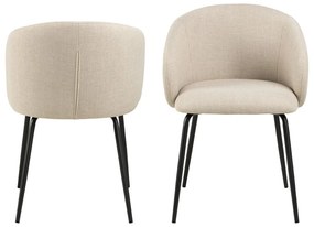 Scaune de dining crem 2 buc. Eleanor – Actona