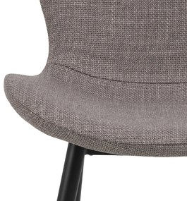 Mazzoni FIORA Gri deschis Taupe (material Basel 34) - SCAUN MODERN TAPIȚAT PENTRU SALON/SUFRAGERIE LOFT