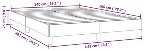 Cadru de pat, roz, 140x200 cm, catifea Roz, 25 cm, 140 x 200 cm