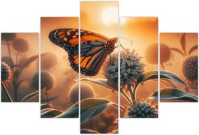 Tablou – Fluture în soare apunând (150x105 cm)