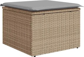 vidaXL Set de canapele pentru grădină 7 pcs Beige și gri deschis