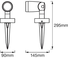 Lampă LED RGBW de exterior SMART + SPOT LED/4,5W/230V IP65 Wi-Fi Ledvance