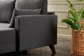 Canapea de colț Bella Corner Sofa Right - Anthracite