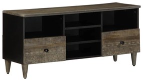 vidaXL Comodă TV, negru, 100x33x46 cm, lemn masiv de mango