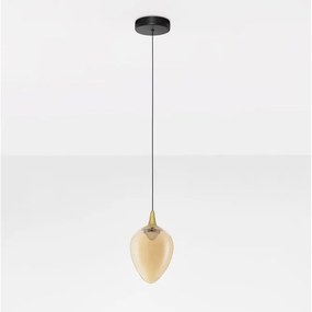 Pendul LED modern, Metal, Sticla, Champaign, Nali
