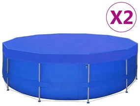 vidaXL Prelate piscină, 2 buc., PE rotund, 540 cm, 90 g/m²