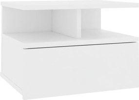 vidaXL Noptieră suspendată, alb, 40x31x27 cm, lemn prelucrat