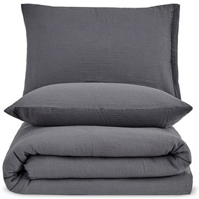 Lenjerie de pat din muselină 4Home Steel, 135 x 200 cm, 80 x 80 cm