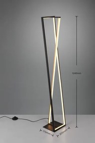 Trio - Lampă de podea LED reglabilă EDGE LED/26W/230V 2300/3000/4000K, negru