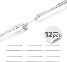 Corp de iluminat tehnic LED pentru tuburi T8, 2xG13/18W, 230V, 5000K, IP65, 127 cm