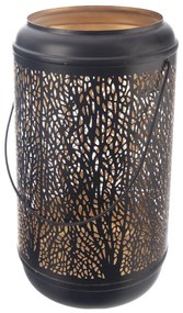 InDecor Sfeșnic metalic Tree negru, 17 x 17 x 29cm