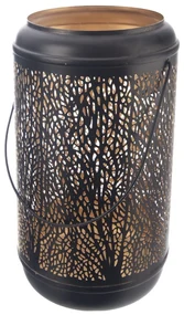 InDecor Sfeșnic metalic Tree negru, 17 x 17 x 29cm