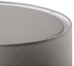 Lampa de masa abajur textil 48cm WINDSOR negru, gri