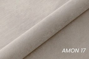 Pat continental Verona 180x200 cu ladă pentru depozitare - catifea hidrofobă bej deschis Amon 17