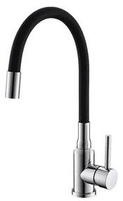 Baterie de chiuvetă cu pipă flexibilă ALVEUS 1144427 MINTAS 34 cm crom/negru