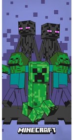 Minecraft Purple prosop de baie, prosop de plajă 70x140cm