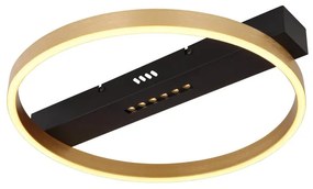 Plafoniera LED design modern Luffy negru, auriu