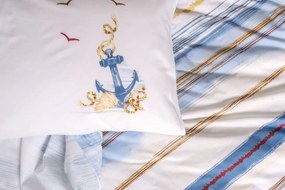 Lenjerie de pat dublu Model Moreno Blue
