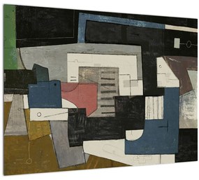 Tablou pe sticlă - Abstracție cubism (70x50 cm)