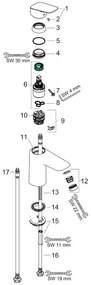 Baterie lavoar Hansgrohe, Logis 100, cu ventil, crom