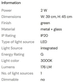 Veioza LED design decorativ Enigma verde