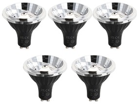 Set 5 becuri Bec LED GU10 reglabil 70mm 6.5W 600LM 3000K