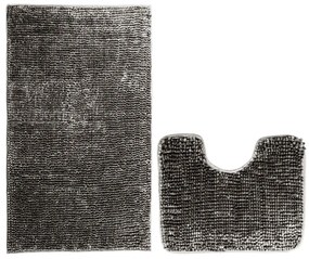 Covorașe de baie gri-închis pentru WC 2 buc. 80x50 cm Bati – Restilo
