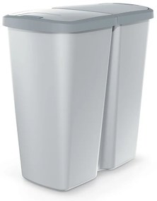 Coș de gunoi DUO gri, 45 l, gri