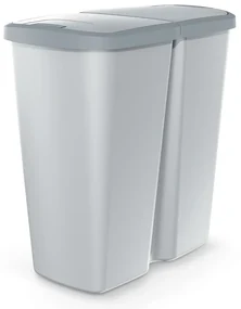 Coș de gunoi DUO gri, 45 l, gri