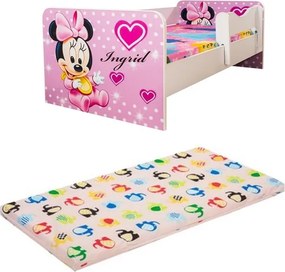 Pat junior Bebe Minnie cu saltea