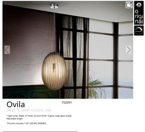Pendul design modern decorativ Ovila cognac SV-752091