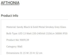 Aplica de perete LED design modern AFTHONIA