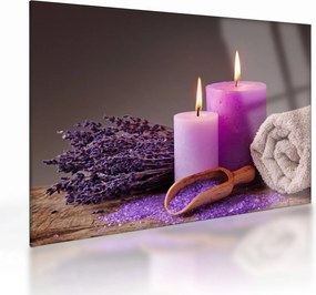 Tablou pe sticlă cu produsele spa (70x50 cm)
