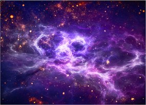 Tablou pe sticlă - Universul violet (70x50 cm)