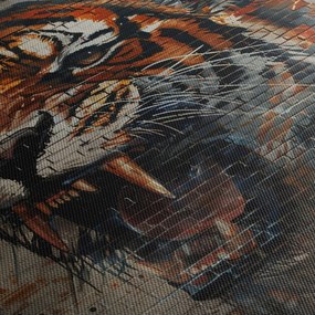 Tablou - Tigru din Cărămizi (90x60 cm)