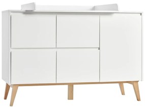Comodă pentru copii Pinio Swing, 148 x 92 cm, alb