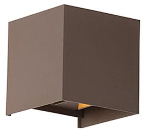 Aplică de perete exterioară maro ruginiu incl. LED 2 lumini IP54 - Edwin
