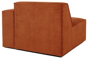 Modul pentru canapea portocaliu din catifea reiată (partea dreaptă) Sting - Scandic