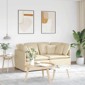 vidaXL Canapea modulară cu perne, crem, textil