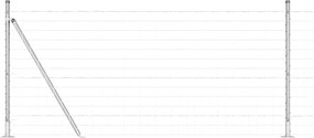 vidaXL Gard cu Stâlp Argintiu 0,8 x 10 m Oțel