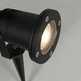 Set de 3 spoturi inteligente de grădină negre, inclusiv cablu și ștecher 230cm IP65 - Basic