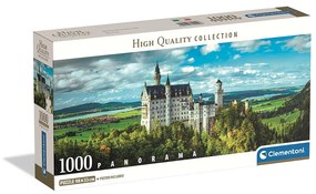 Orașe Neuschwantein Germania puzzle panoramă de 1000 de piese Compact Clementoni