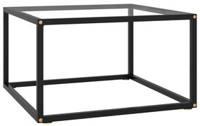 vidaXL Măsuță de cafea, negru, 60x60x35 cm, sticlă securizată
