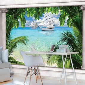 Fototapet - Corabie pe ocean (254x184 cm)