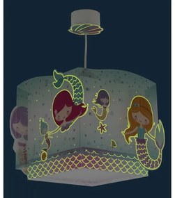 Lustră pentru copii MERMAIDS 1xE27/60W/230V Dalber 63442