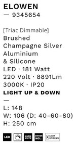 Lustra LED circulara cu 3 inele 80/60/40cm ELOWEN